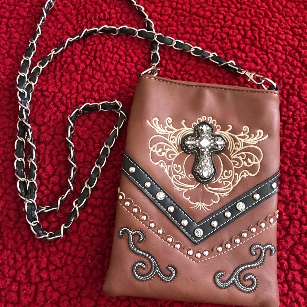 Purse- over the shoulder leather night bag